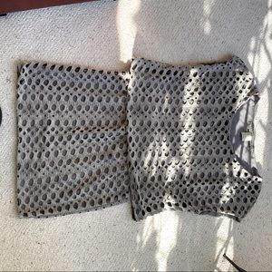 2 Piece Cropped Shirt Skirt Combo